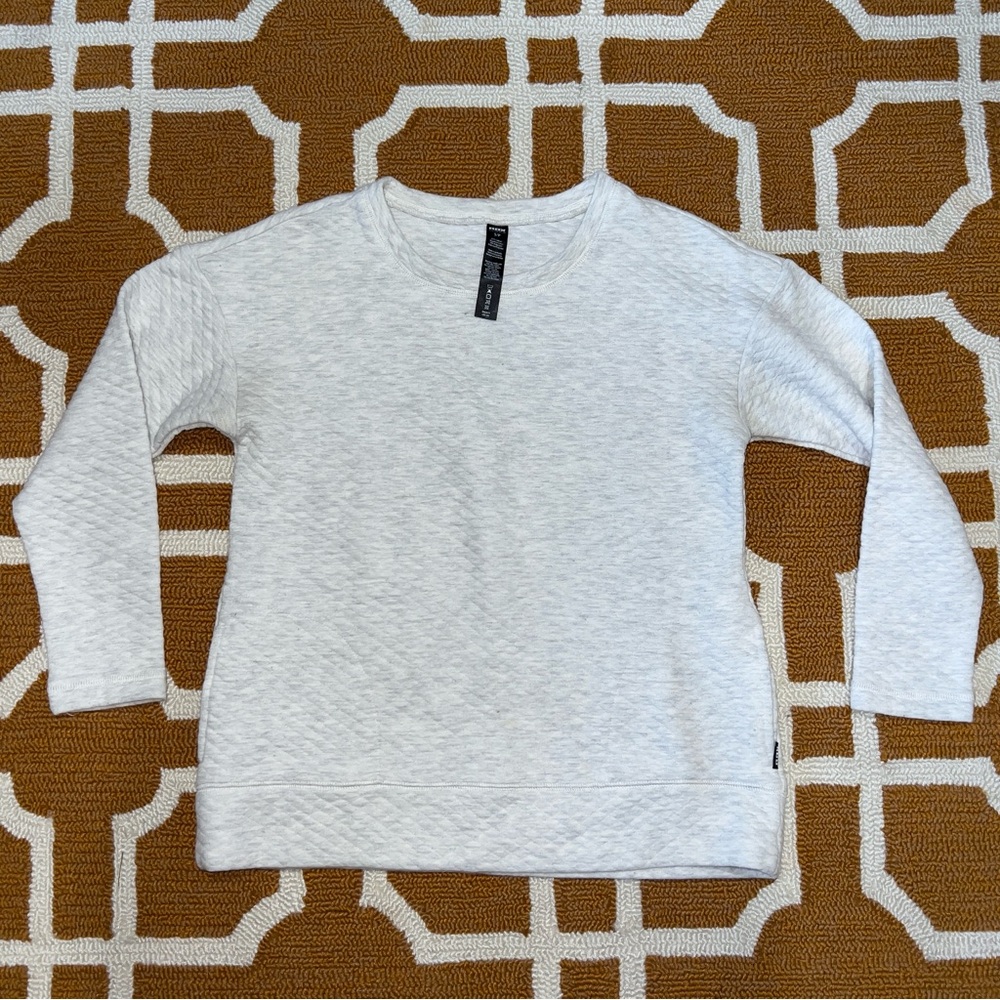 RBX Quilted Sweatshirt Gray Women’s Small Pockets EUC